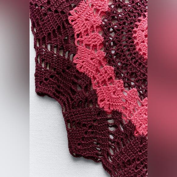 Zara SHORT SLEEVE CROCHET TOP Size Small - Picture 8 of 12